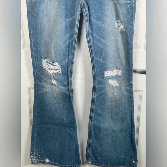 Hollister‎ Distressed Light Washed Bootcut Jeans Size 5L - Picture 5 of 10